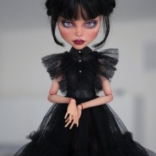 ООАК Уэнсдей Аддамс кукла Уэнздей Wednesday Addams коллекционная ООАК Уэнсдей Аддамс кукла Уэнздей Wednesday Addams коллекционная