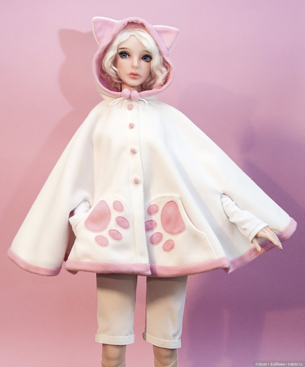 Милое кото-пальтишко — Одежда и обувь для кукол BJD (БЖД): 1/3 (фото 4)