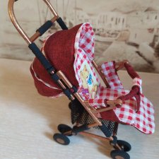 Коляска ООАК для кукол формата 1/6