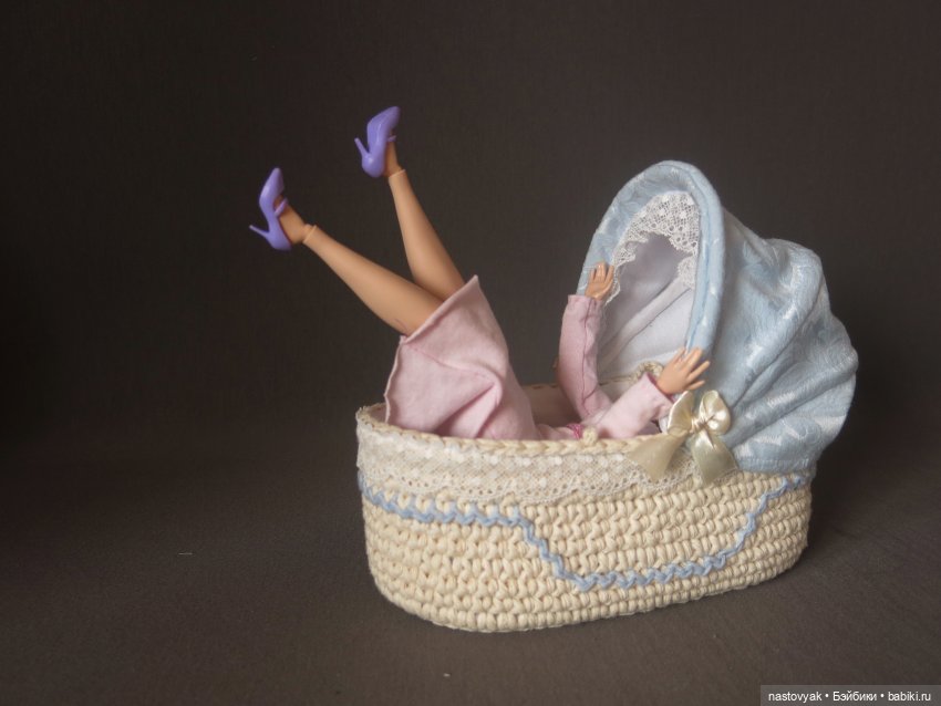 XXL люлька-переноска для кукол до 17 см ростом