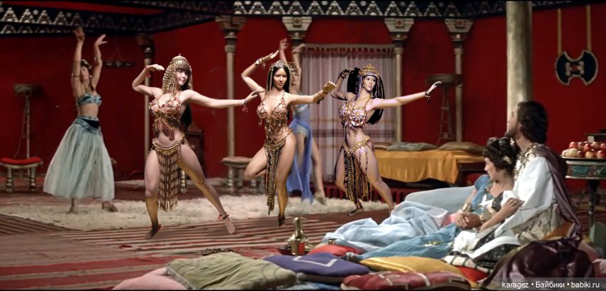 Персидский царь Ксеркс и царица Артемисия любуются танцем амазонок.