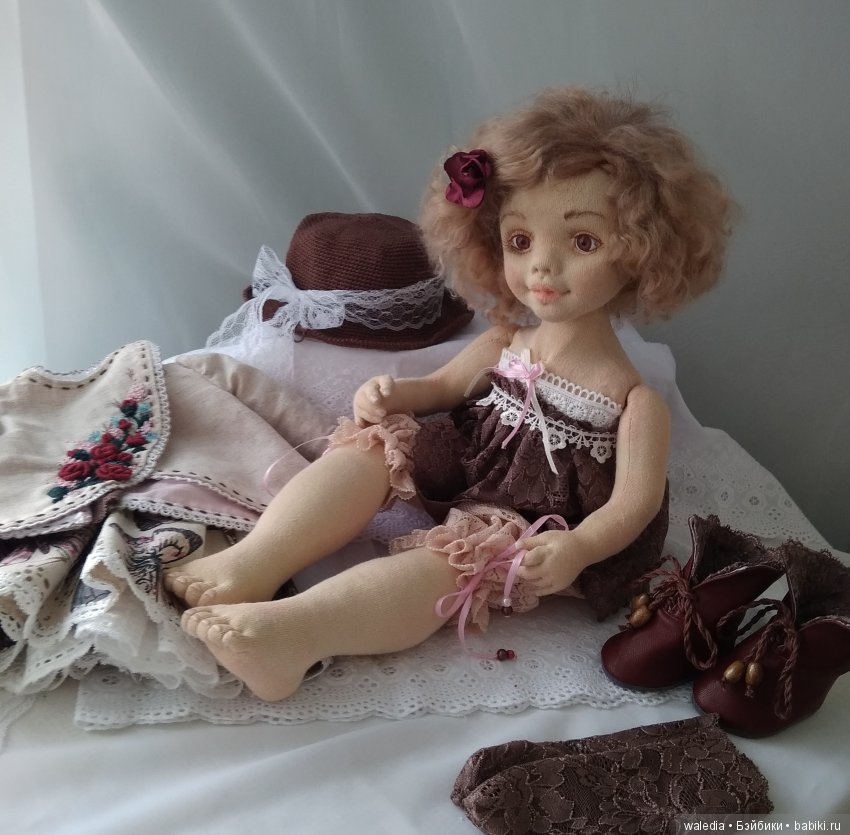 София авторская текстильная коллекционная кукла (фото 7)