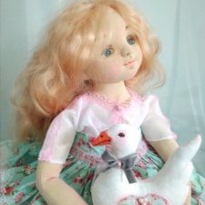 Авторская текстильная кукла Машенька