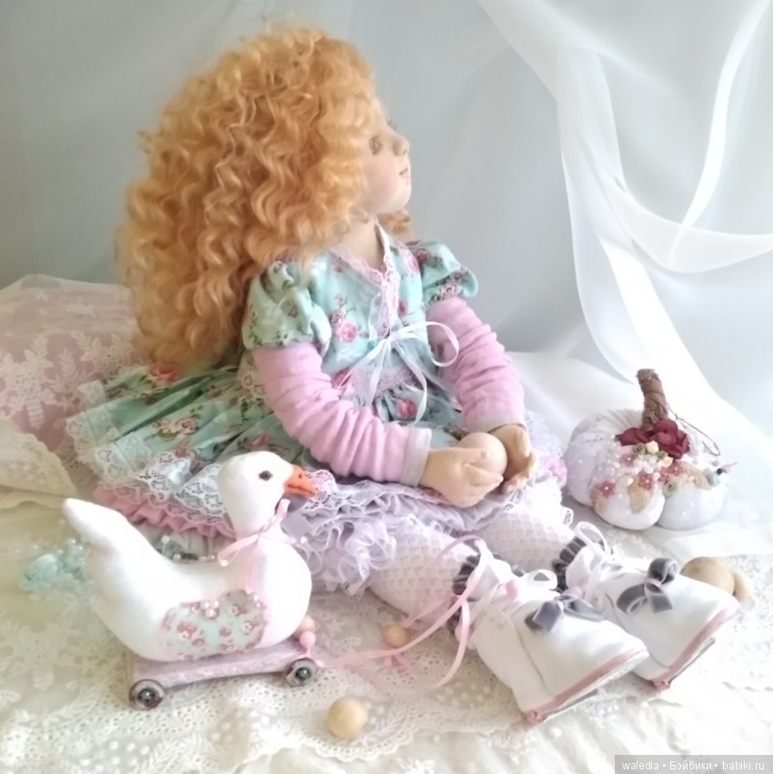 Авторская текстильная кукла Машенька (фото 6)