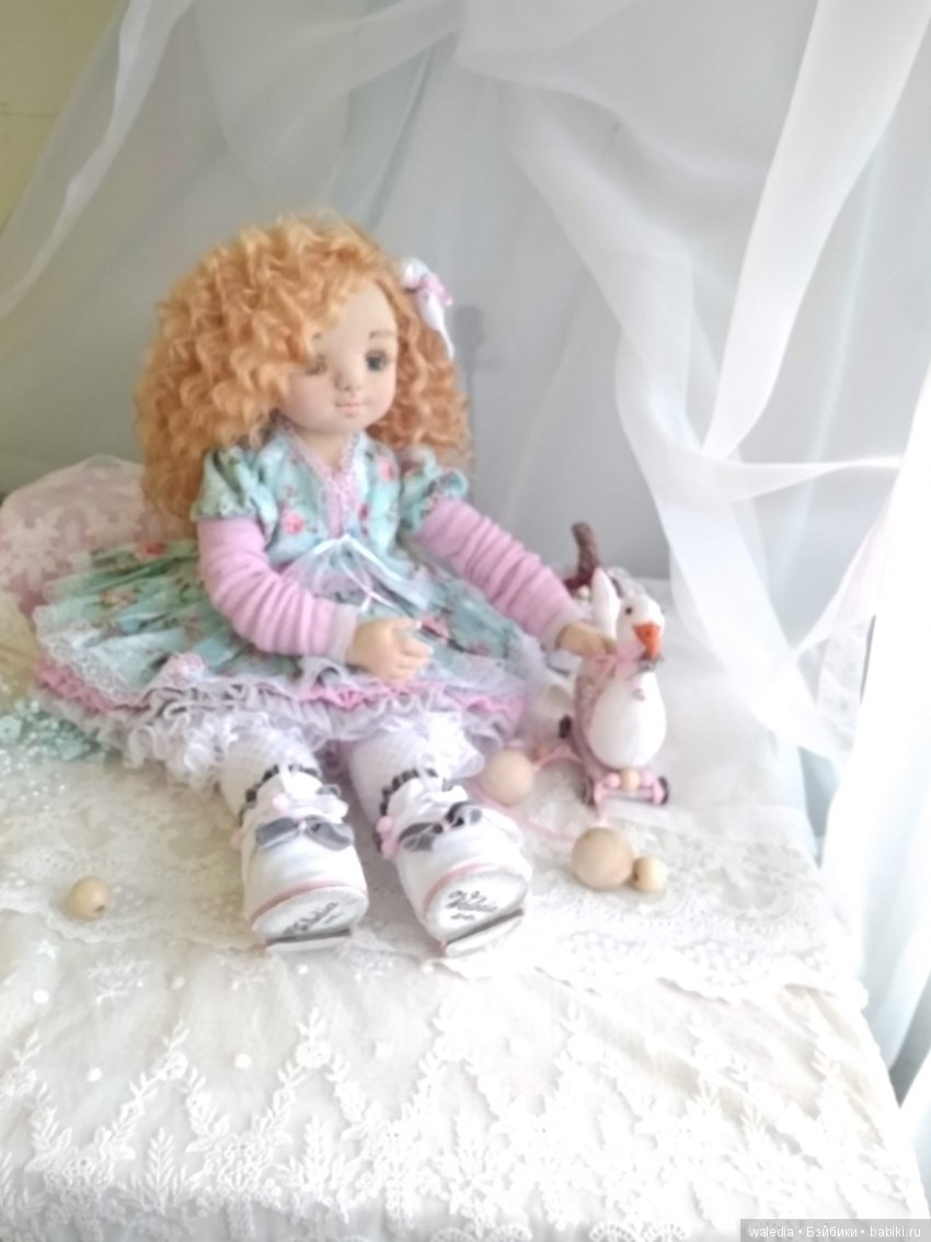 Авторская текстильная кукла Машенька (фото 4)