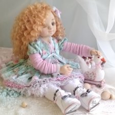 Авторская текстильная кукла Машенька