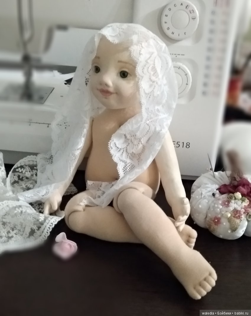 Новорожденная — Авторские текстильные куклы: Вальдорфские