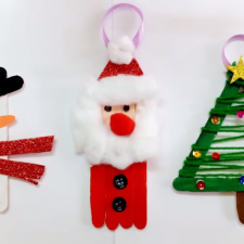 Ёлочные игрушки из палочек для мороженого