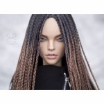 Парик омбре черный-коричневый для головы 8-9 (21см) для БЖД 1/3 СД