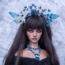Кукла БЖД (BJD) - Ободок с бабочками и крыльями для 1/3 СД БЖД голова 8 ...
