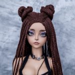 Парик для FeePle60 FairyLand косички - цвет т. медь, длинный