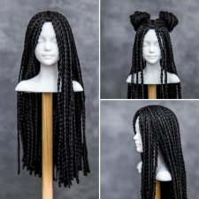 Парик - косички Черный для Заи Лосевой (и подобных)