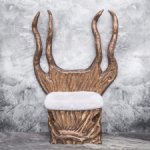 Кресло/Трон - Шкатулка - для 1/4 или 1/3 кукол - цвет Палисандр