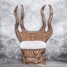 Кресло/Трон - Шкатулка - для 1/4 или 1/3 кукол - цвет Палисандр