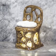 Деревянный стул с подсветкой, резьба