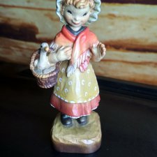 Деревянная статуэтка Девочка с гусем от Anri. Рассрочка!