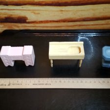 Набор винтажной деревянной мебели для ванной комнаты