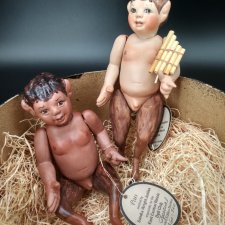 Пара редких малышей-панов от Candra Wright Justiss. 1999 год. Рассрочка!