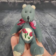 Винтажный авторский мишка . 13 см. США