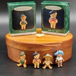 Крошечные мишки-подвески. Ёлочные игрушки. 3 см. Цена за одну!