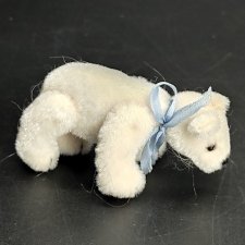 Винтажный Белый Медведь. Миниатюра. 6 см.