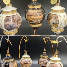 Фарфоровые ёлочные игрушки от Bradford. 7 штук. Фарфоровые ёлочные игрушки от Bradford. 7 штук.