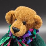 Винтажный шерстяной мишка от Barbara McConnel. 22 см.