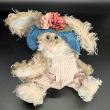 Зайка в шляпке от Boyds Bears Co. 22 см. Мохер. 1998 год