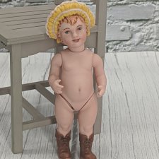 Авторская кукла по молду Paul Jackson. Малышка в бонете. 16 см