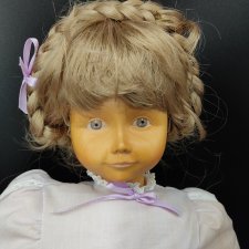 Деревянная кукла от Dolfi. В сиреневом. 53 см