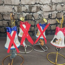 Ёлочные игрушки "Где праздник" от Bradford. Колокольчики. Цена за один!