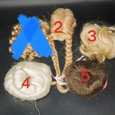 Винтажные парики для кукол. Размер 12"-13"