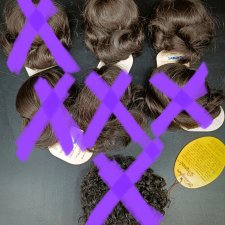 Винтажные парики для кукол Тёмные размер 7"-8"