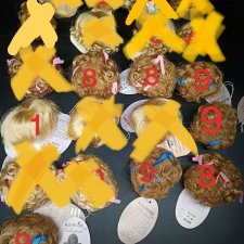 Винтажные парики для кукол Блонд Размер 7 "-8"