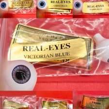 Глаза для кукол 12 мм голубые оттенки винтаж США от Pat Secrist