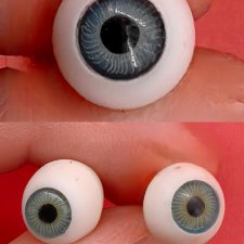 Глаза для кукол. 8 мм, 10 мм. Сфера. Пластик. Зелёные и серые