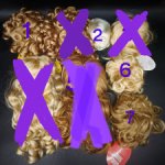 Винтажные парики для больших кукол  Размер 14"-15"