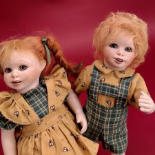 Фарфоровые близнецы от Gail McCardle США OOAK