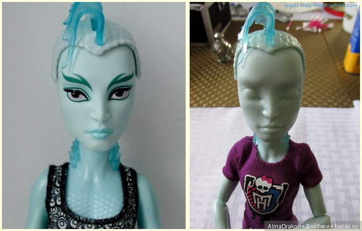 Водный Дракон, часть 1 | Бэйбики Водный Дракон, часть 1 — ООАК Monster High и Ever After High: репейнт (фото 2)