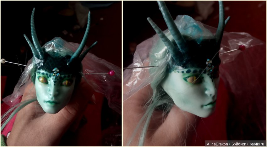 Водный Дракон, часть 1 | Бэйбики Водный Дракон, часть 1 — ООАК Monster High и Ever After High: репейнт (фото 3)