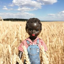 Сельская прогулка. Негритенок, кукла СССР