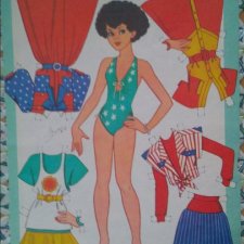 Бумажная кукла Mujeres 1980-х г. Бумажная кукла Mujeres 1980-х г.