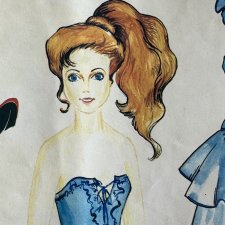 Бумажная кукла Лола 90-х годов