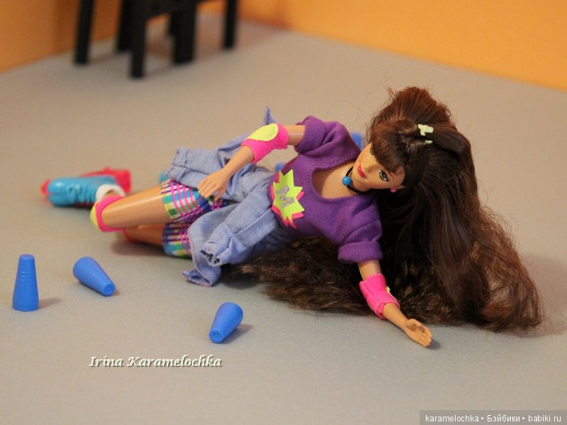 Фристайл-слалом на роликовых коньках