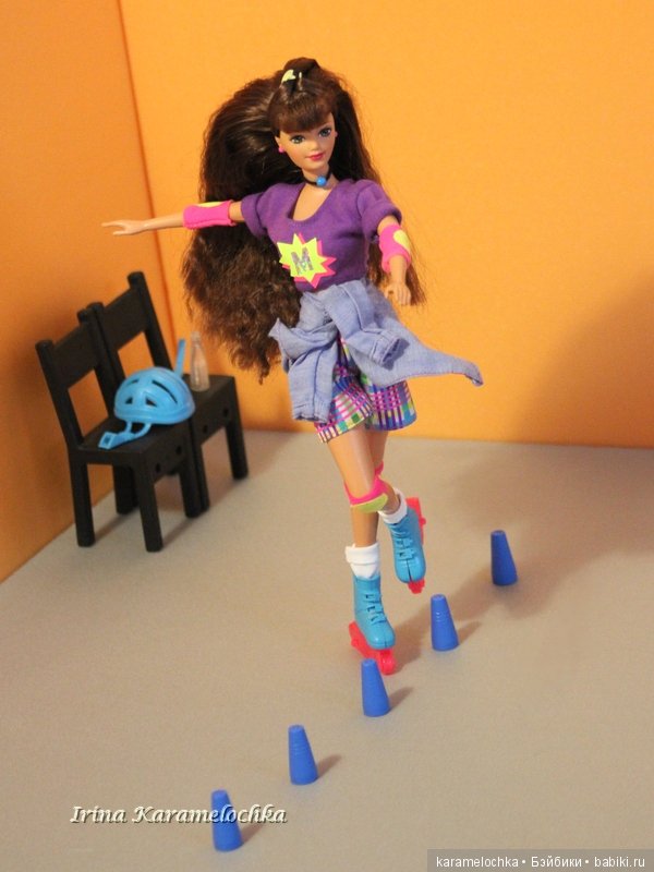 Фристайл-слалом на роликовых коньках