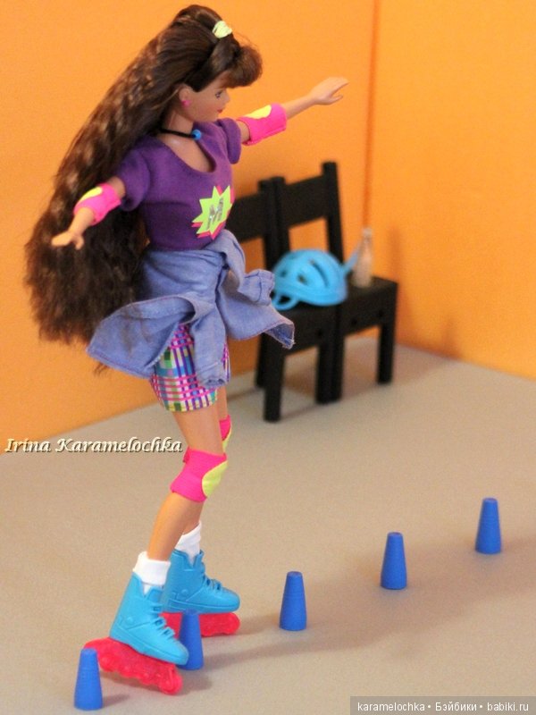 Фристайл-слалом на роликовых коньках