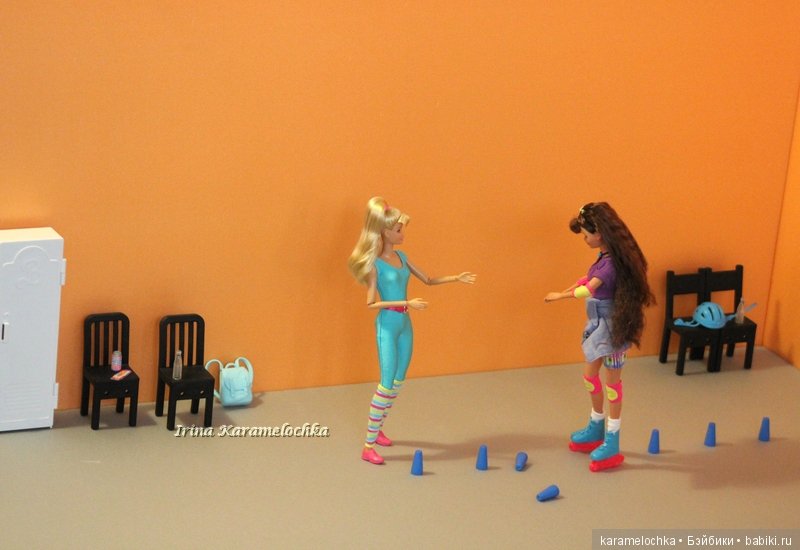 Фристайл-слалом на роликовых коньках