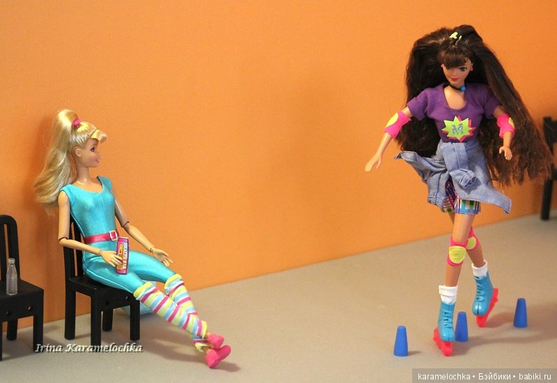 Фристайл-слалом на роликовых коньках