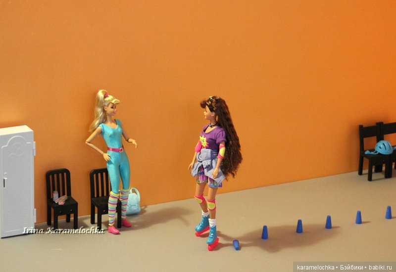 Фристайл-слалом на роликовых коньках