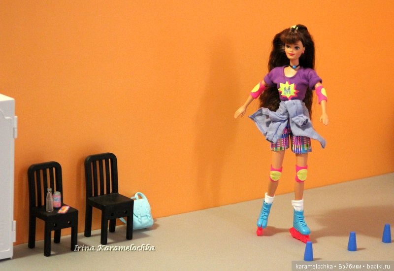 Фристайл-слалом на роликовых коньках